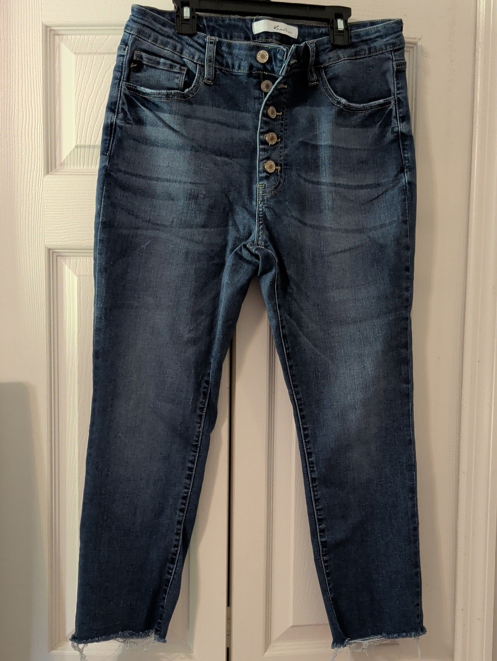 KanCan Dark Wash Button-Fly Skinny Jeans